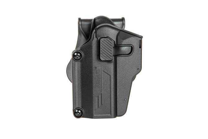 Amomax Universal Per-Fit Paddle Holster Black passt für über 200 Pistolentypen links Händer