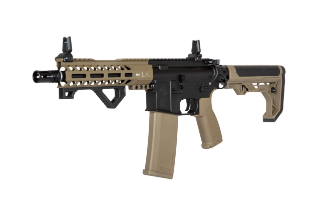 Specna Arms RRA & SI SA-E17 EDGE mit X-ASR Mosfet und Light Ops Schaft Half-Tan AEG 0,5 Joule