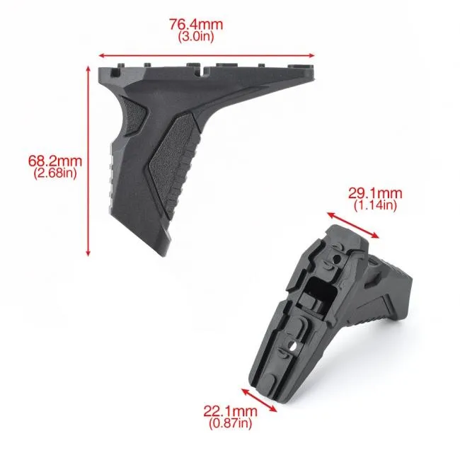 ANGLED HAND GRIFF für M-LOK/KEYMOD SYSTEME BLACK