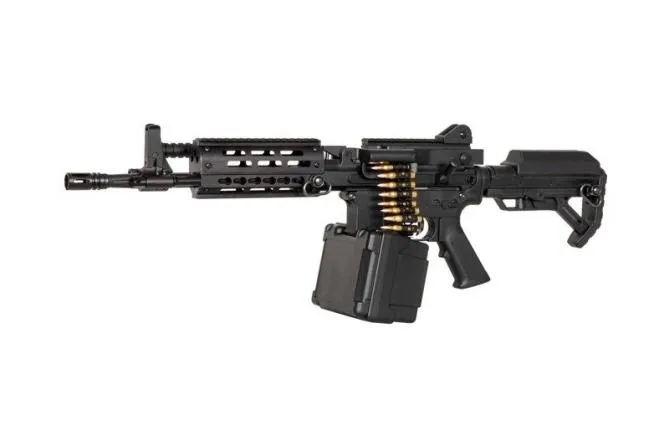 Golden Eagle 6671 MCR LMG with Box Magazin Black AEG 0,5 Joule