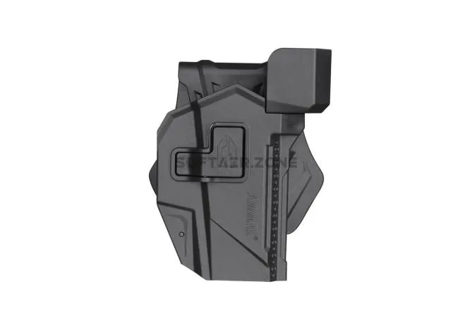 Amomax Paddle Holster for Glock 17/19 and CZ P10C with Red Dot Sight Black