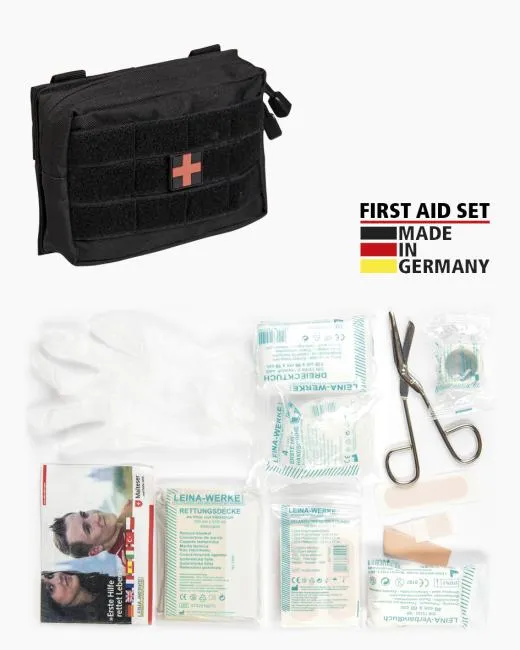 BLACK SMALL 25-PIECE FIRST AID SET LEINA -