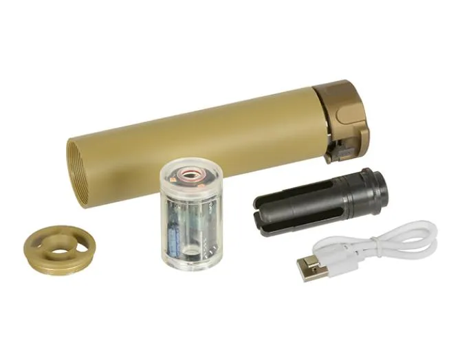 5KU US SOCOM 5.56 SPITFIRE Tracer Sound Suppressor Tan