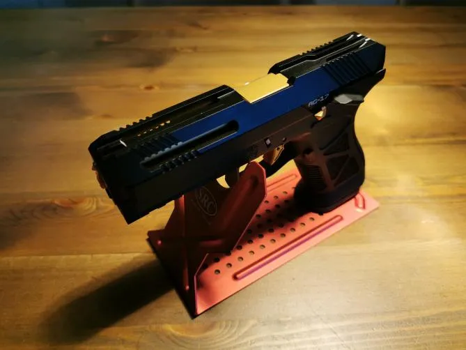 Design Pistol Display Metal Red