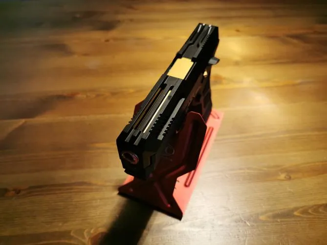 Design Pistol Display Metal Red