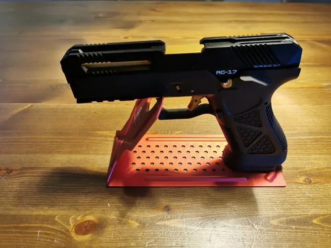 Design Pistol Display Metal Red