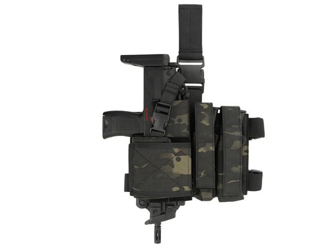 SMG Bein Holster Black Multitarn inkl. Mag Pouch