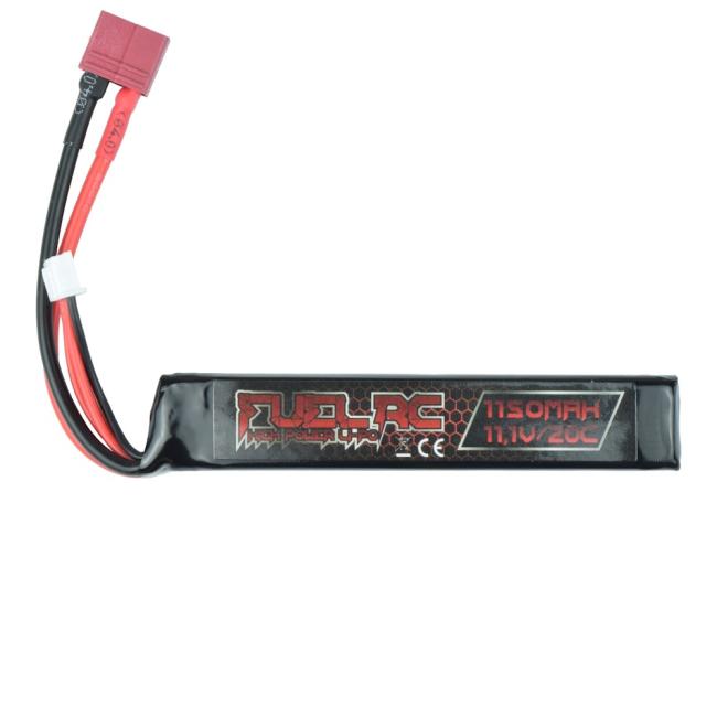 Fuel LI-Po 11,1V 1150mAh 20C Stick Type Dean Plug