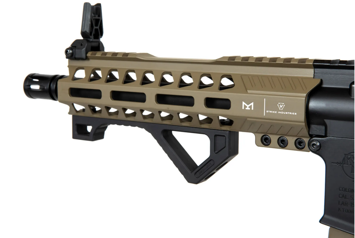 Specna Arms RRA & SI SA-E17 EDGE mit X-ASR Mosfet und Light Ops Schaft Half-Tan AEG 0,5 Joule