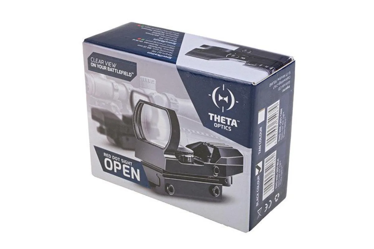 Theta Optics Open Reflex Sight Black Red Dot