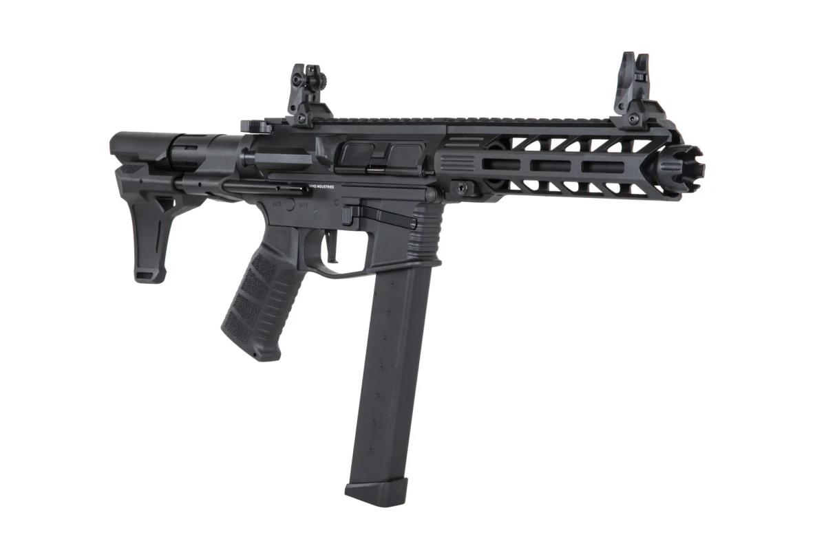 Well WE01A / Specna Arms SA-FX10 SMG Black E.T.U mit Mosfet & 2 Magazinen 0,5 Joule AEG