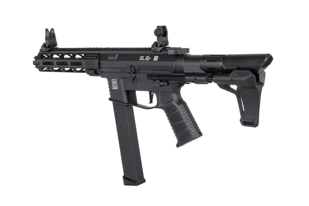 Well WE01A / Specna Arms SA-FX10 SMG Black E.T.U mit Mosfet & 2 Magazinen 0,5 Joule AEG