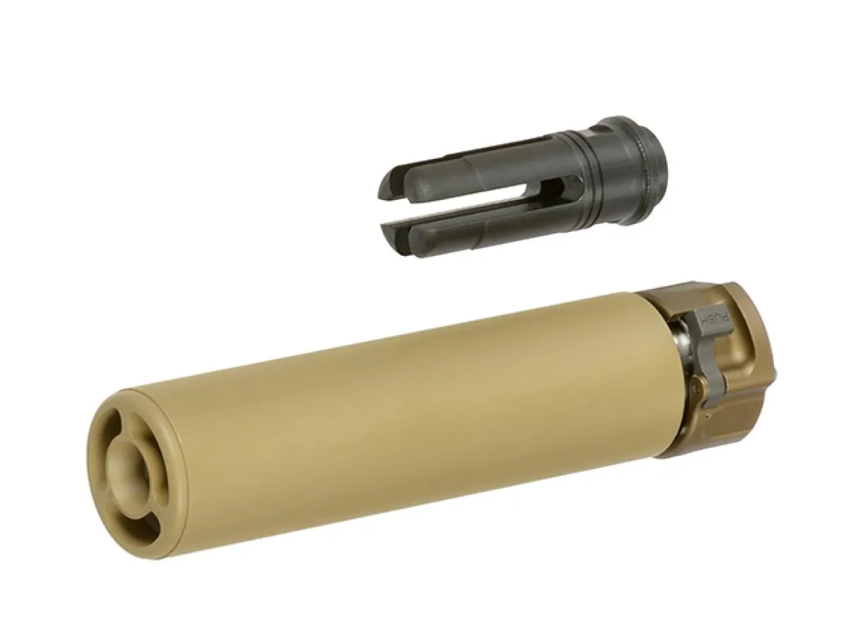 5KU US SOCOM 5.56 SPITFIRE Tracer Sound Suppressor Tan