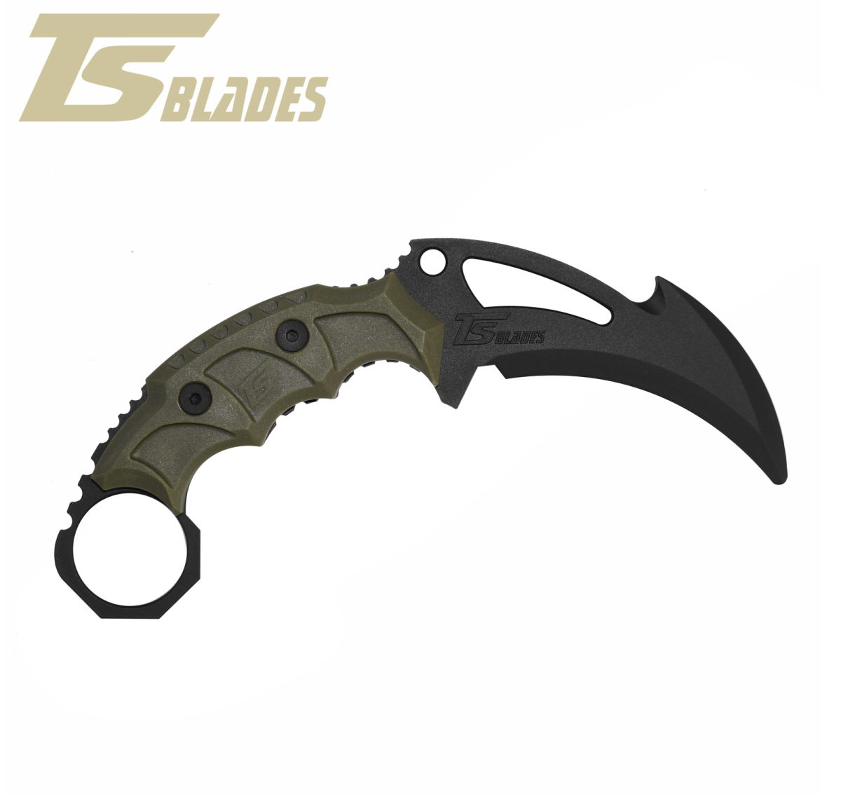 TS BLACK WIDOW EVO GRIP RANGER GREEN DUMMY KNIFE