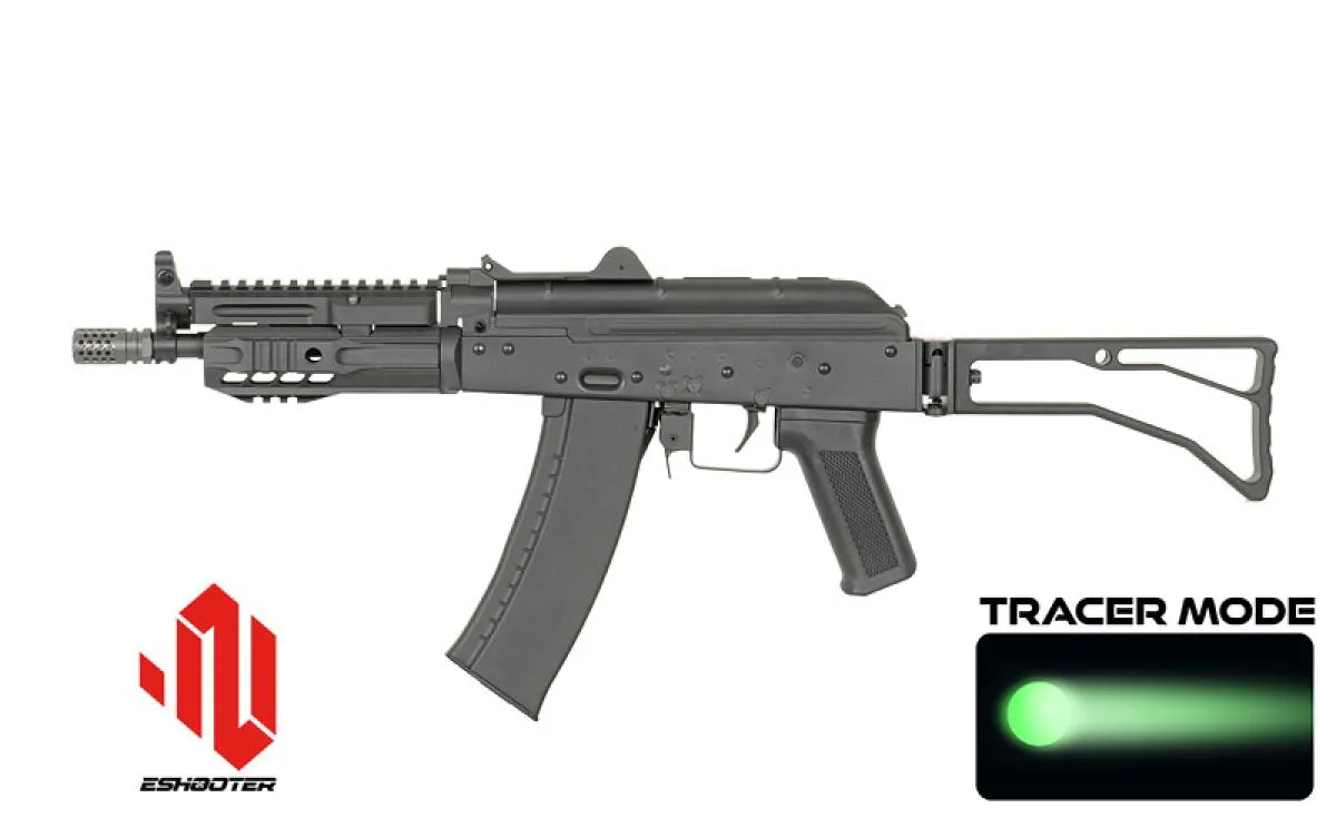 AKS-74U mit ETU & Mosfet von Eshooter und Tracer Hop-UP System [CYMA] max 0,5Joule ab14