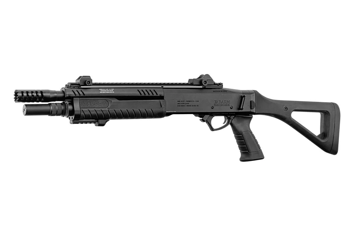 FABARM STF12 Compact Shotgun Black 6mm Gas Non Blowback