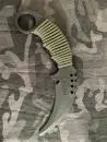 TS BLADES BLACK HORNET G3 GREEN OD PARACORD DUMMY KNIFE